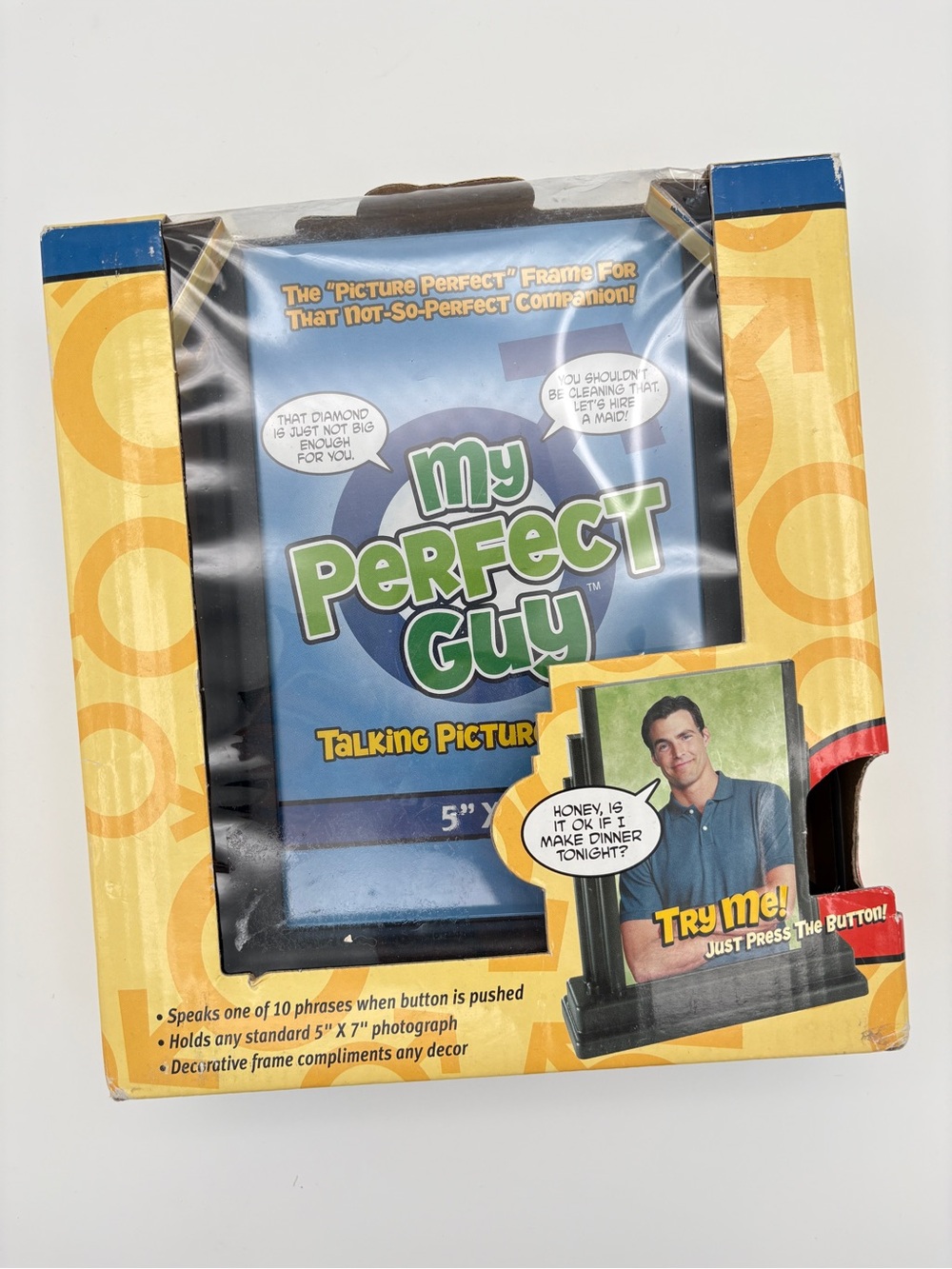 My Perfect Guy Talking Picture Frame Speaks 10 Phrases 5" x 7" Display